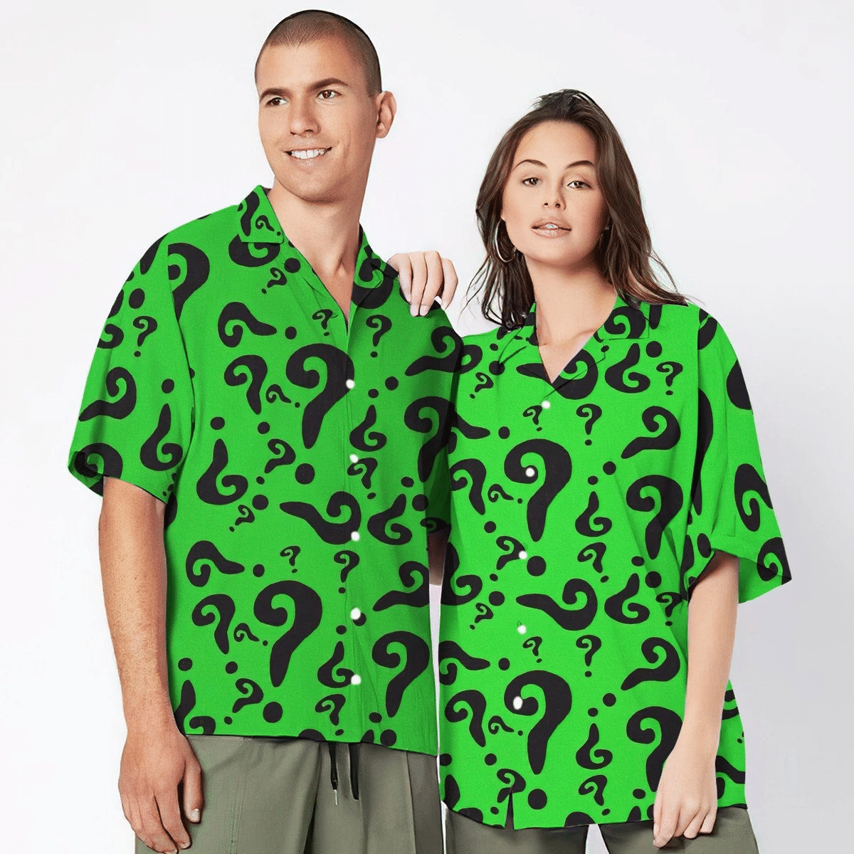 Gearhumans 3D DC The Riddler Custom Hawaii Shirt