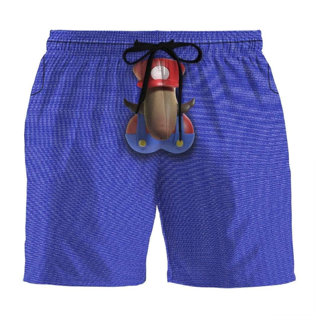 Gearhumans 3D Adam SUPER MARIO Custom Summer Beach Shorts Swim Trunks GN220610 Men Shorts Men Shorts S