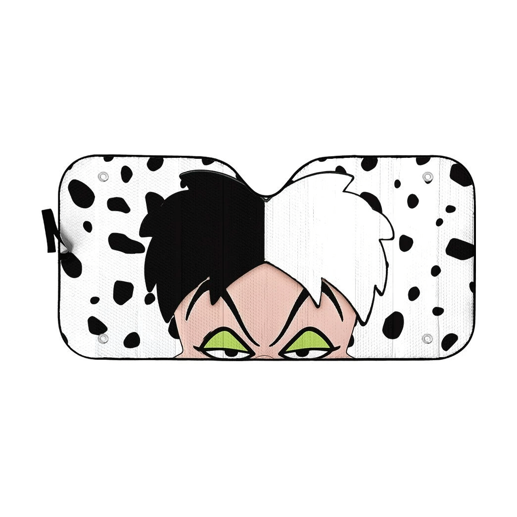 Gearhumans 3D Cruella De Vil Custom Car Auto Sunshade GS2804211 Auto Sunshade 57''x27.5''