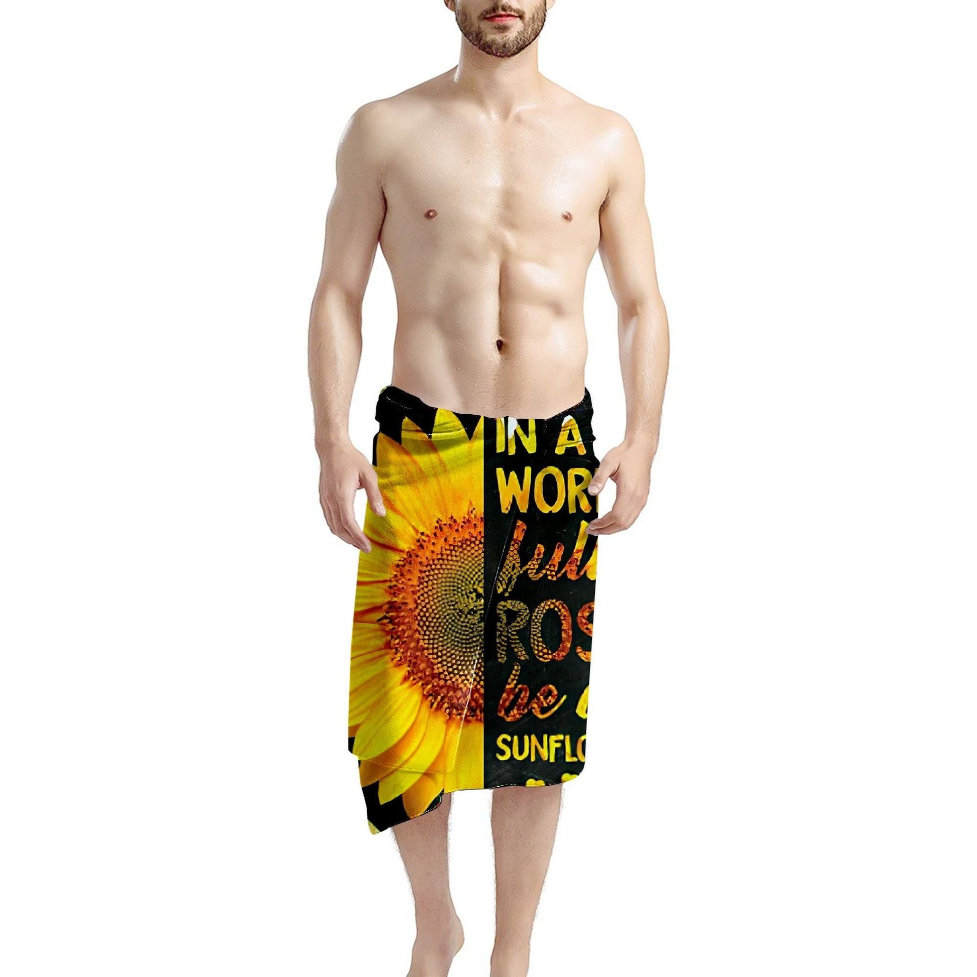 Gearhumans 3D Be A Sunflower Custom Beach Towel GW1105211 Towel
