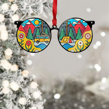 Gearhumans 3D Hippie Sunglasses Christmas Ornament