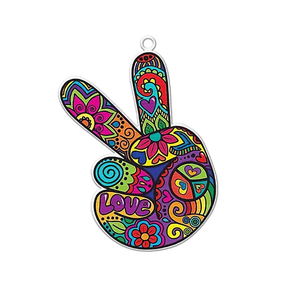 Gearhuman 3D Hippie Peace Hand Sign Christmas Ornament GV26109 Ornament
