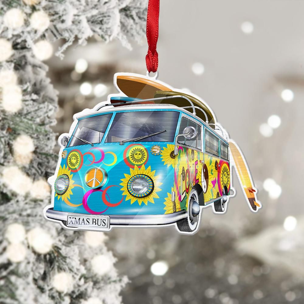 Gearhuman 3D Hippie Campervan Christmas Ornament GV26108 Ornament