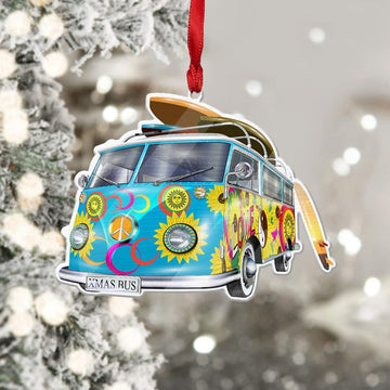 Gearhumans 3D Hippie Campervan Christmas Ornament