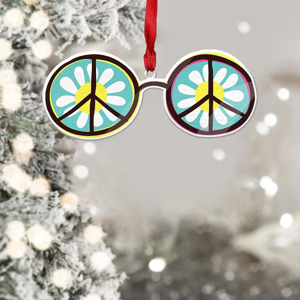 Gearhuman 3D Xmas Hippie Sunglasses Christmas Ornament GV261016 Ornament
