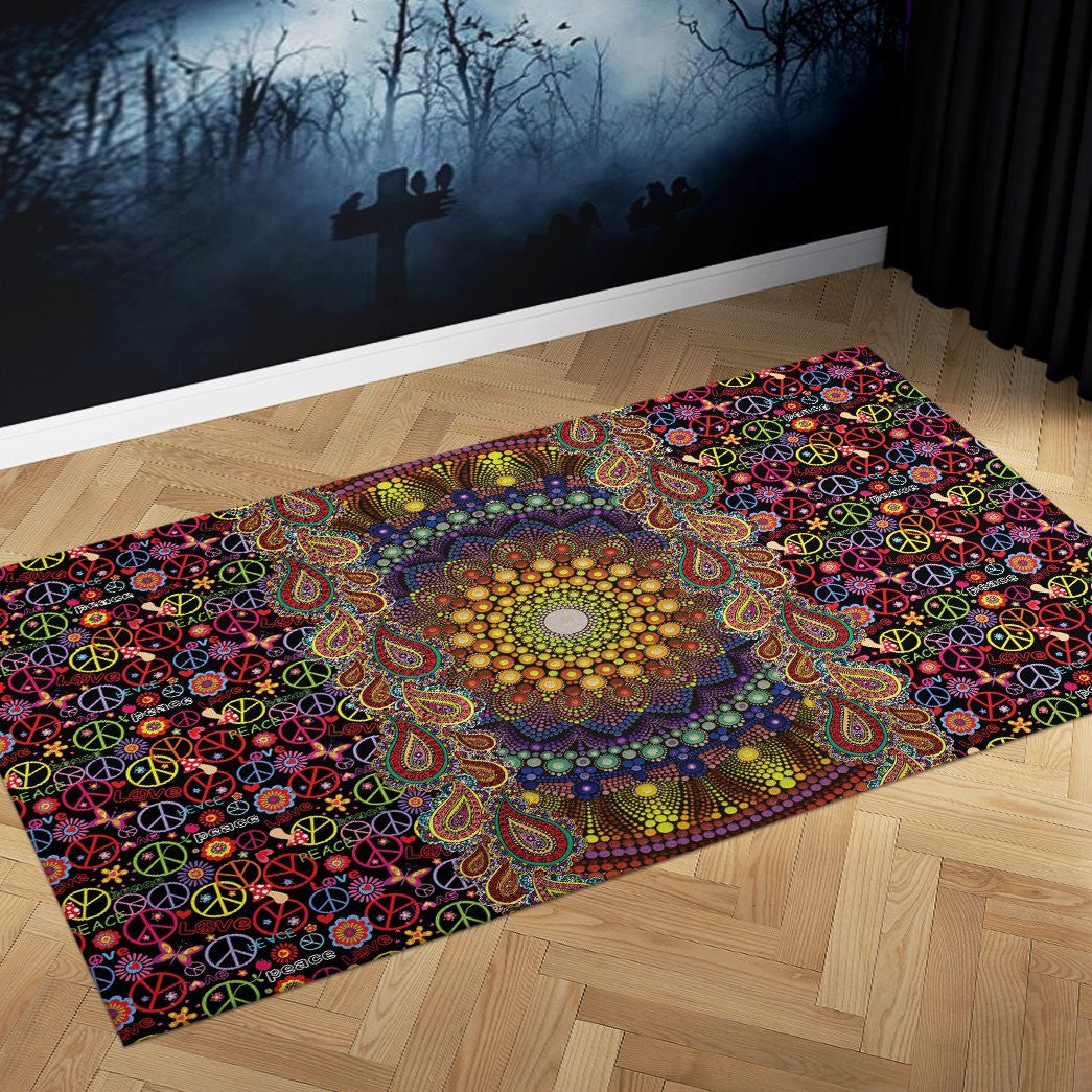 Gearhuman 3D Custom Square Carpet Sunflower Hippie GB041110 Square Carpet