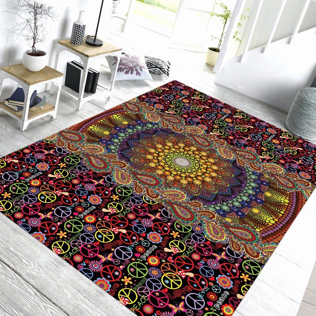 Gearhuman 3D Custom Square Carpet Sunflower Hippie GB041110 Square Carpet