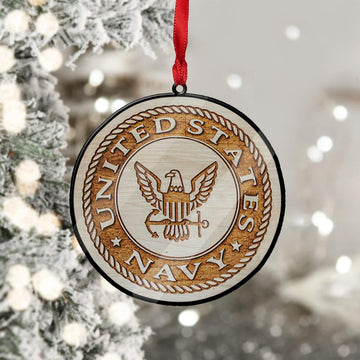 Gearhumans 3D US Navy Christmas Ornament