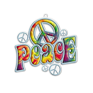 Gearhumans 3D Peace Hippie Sign Christmas Ornament