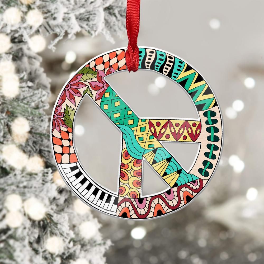 Gearhuman 3D Hippie Peace Sign Christmas Ornament GV261011 Ornament