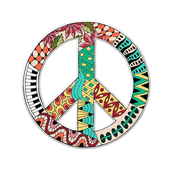 Gearhumans 3D Hippie Peace Sign Christmas Ornament