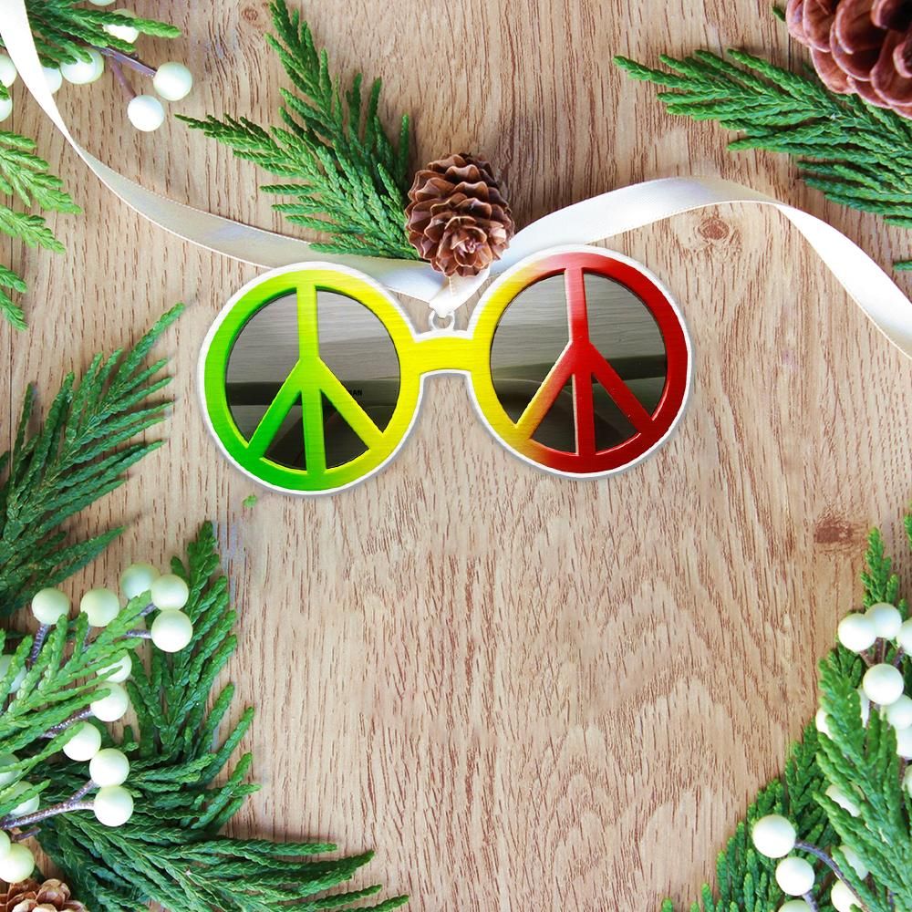 Gearhuman 3D Sunglasses Hippie Christmas Ornament GV261013 Ornament Acrylic 1Pc