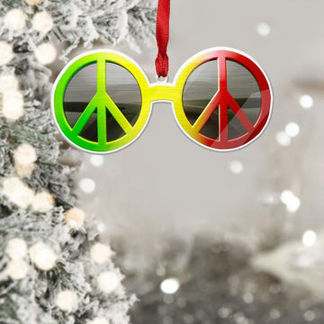 Gearhumans 3D Sunglasses Hippie Christmas Ornament