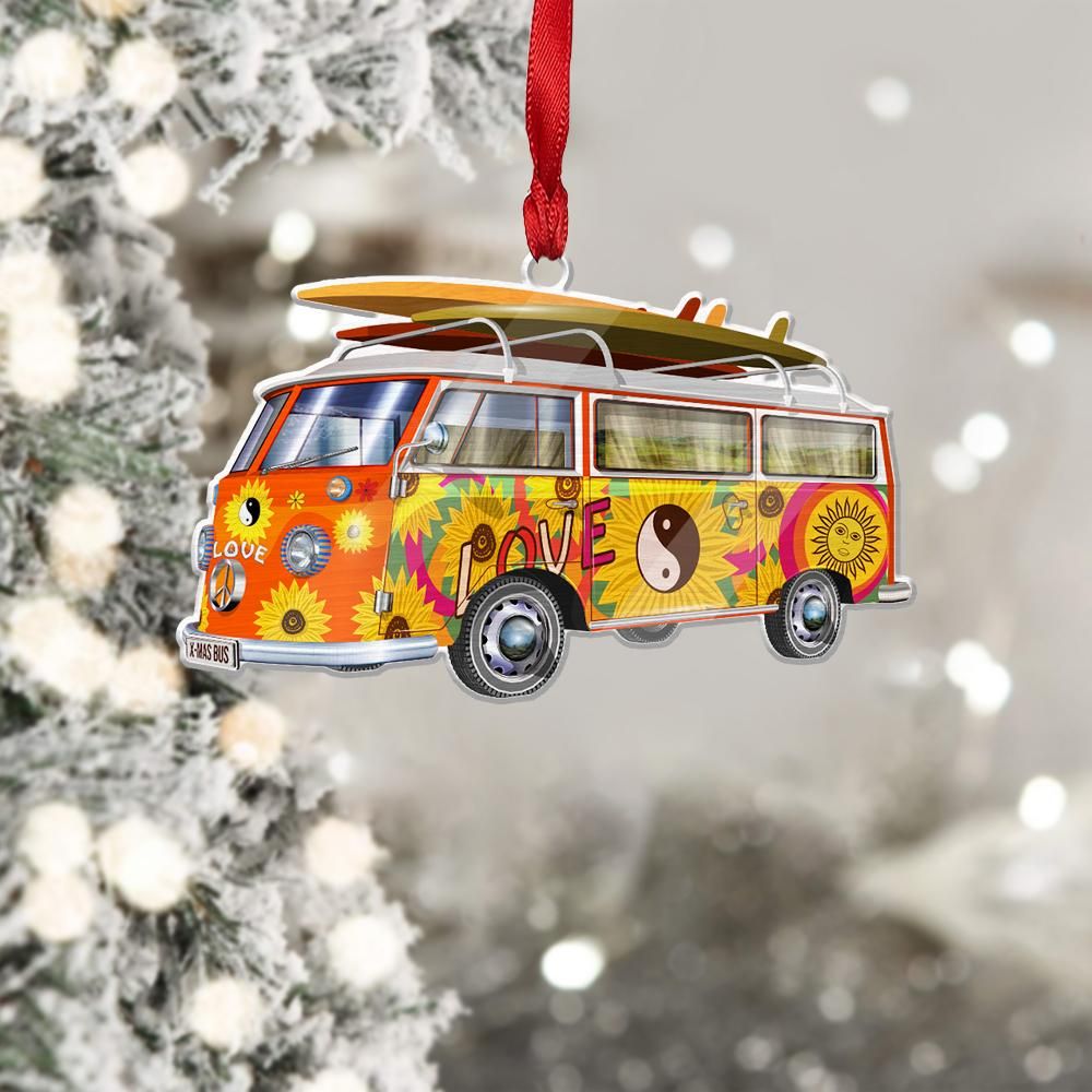 Gearhuman 3D Traveling Hippie Van Christmas Ornament GV26107 Ornament