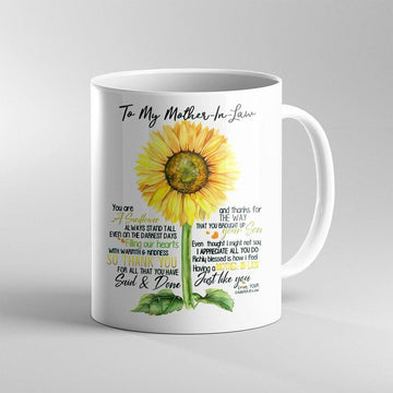 Gearhumans 3D To My Mother In Law Sunflower Mug