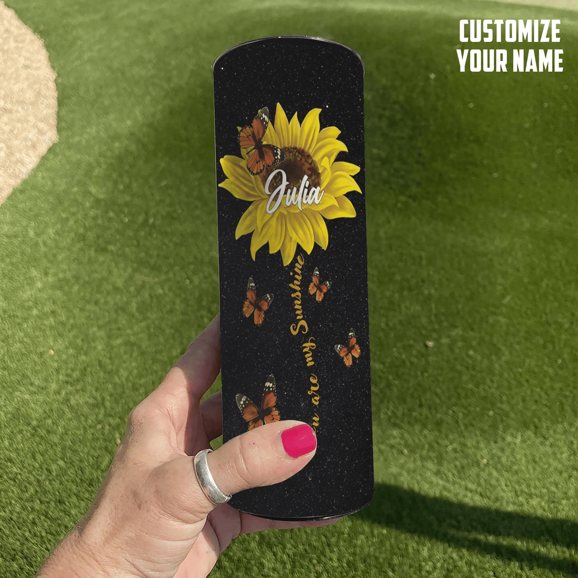 Gearhumans Gearhuman 3D To my Mom Sunflower Mothers Day Gift Custom Name Design Insulated Vacuum Tumbler GW260322 Tumbler
