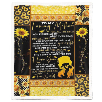 Gearhumans 3D Sunflower To My Loving Mother Blanket