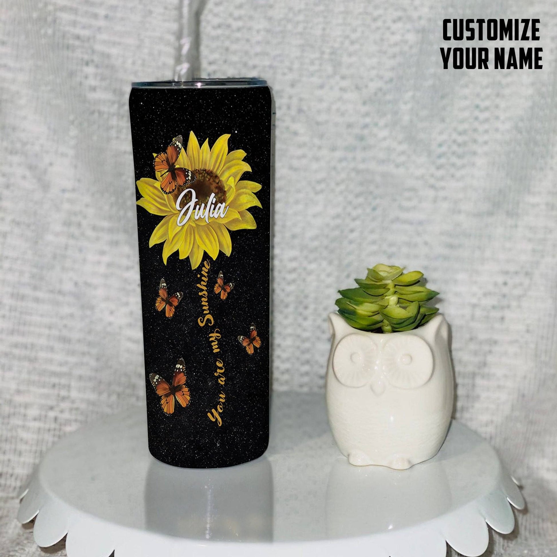 Gearhumans Gearhuman 3D To my Mom Sunflower Mothers Day Gift Custom Name Design Insulated Vacuum Tumbler GW260322 Tumbler