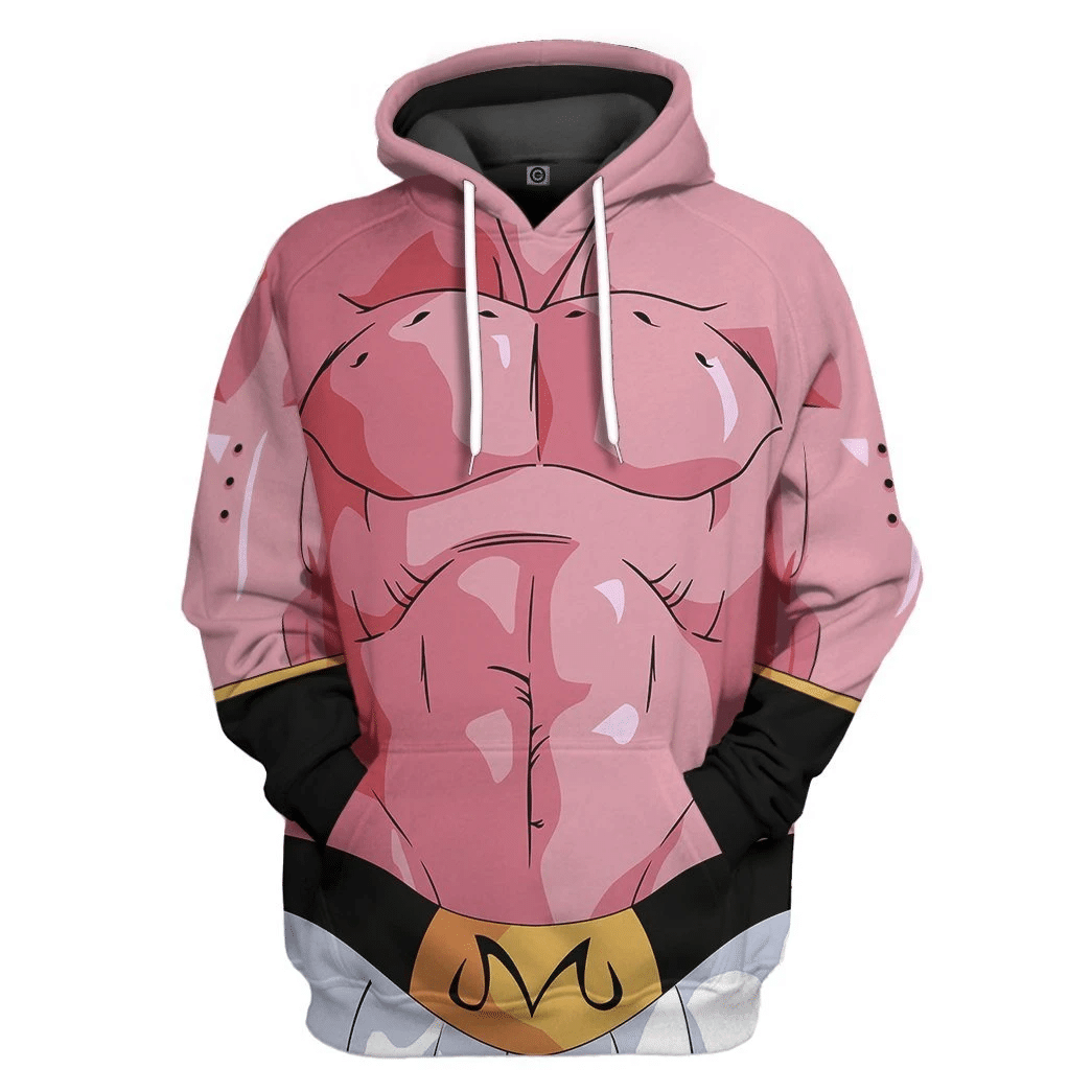 Gearhumans Gearhuman 3D Super Buu Majin Boo Dragon Ball Tshirt Hoodie Apparel GV15032 3D Apparel Hoodie S