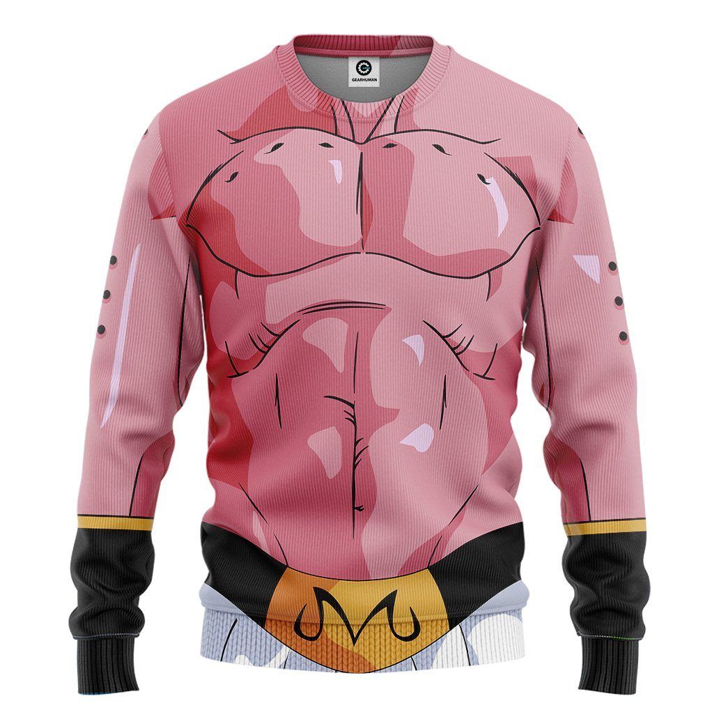 Gearhumans Gearhuman 3D Super Buu Majin Boo Dragon Ball Tshirt Hoodie Apparel GV15032 3D Apparel Long Sleeve S