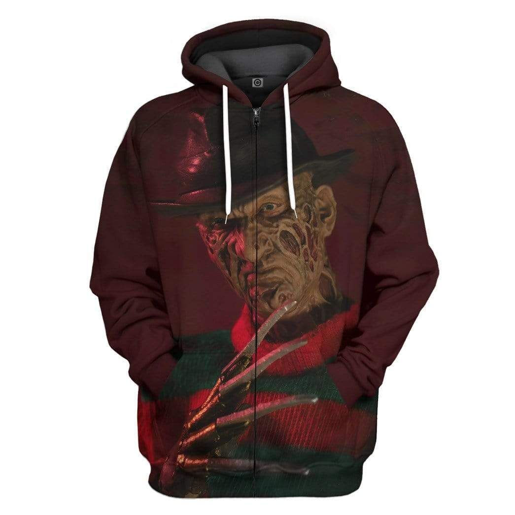 Freddy krueger clearance zip up hoodie