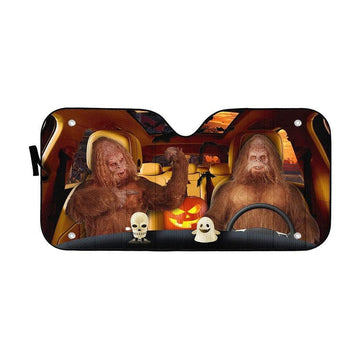 Gearhumans 3D Halloween Sasquatch Custom Car Auto Sunshade