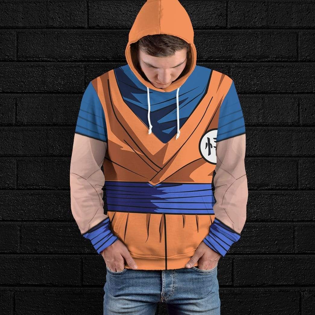 Gearhuman 3D Son Goku Custom Hoodie Apparel GV260510 3D Custom Fleece Hoodies