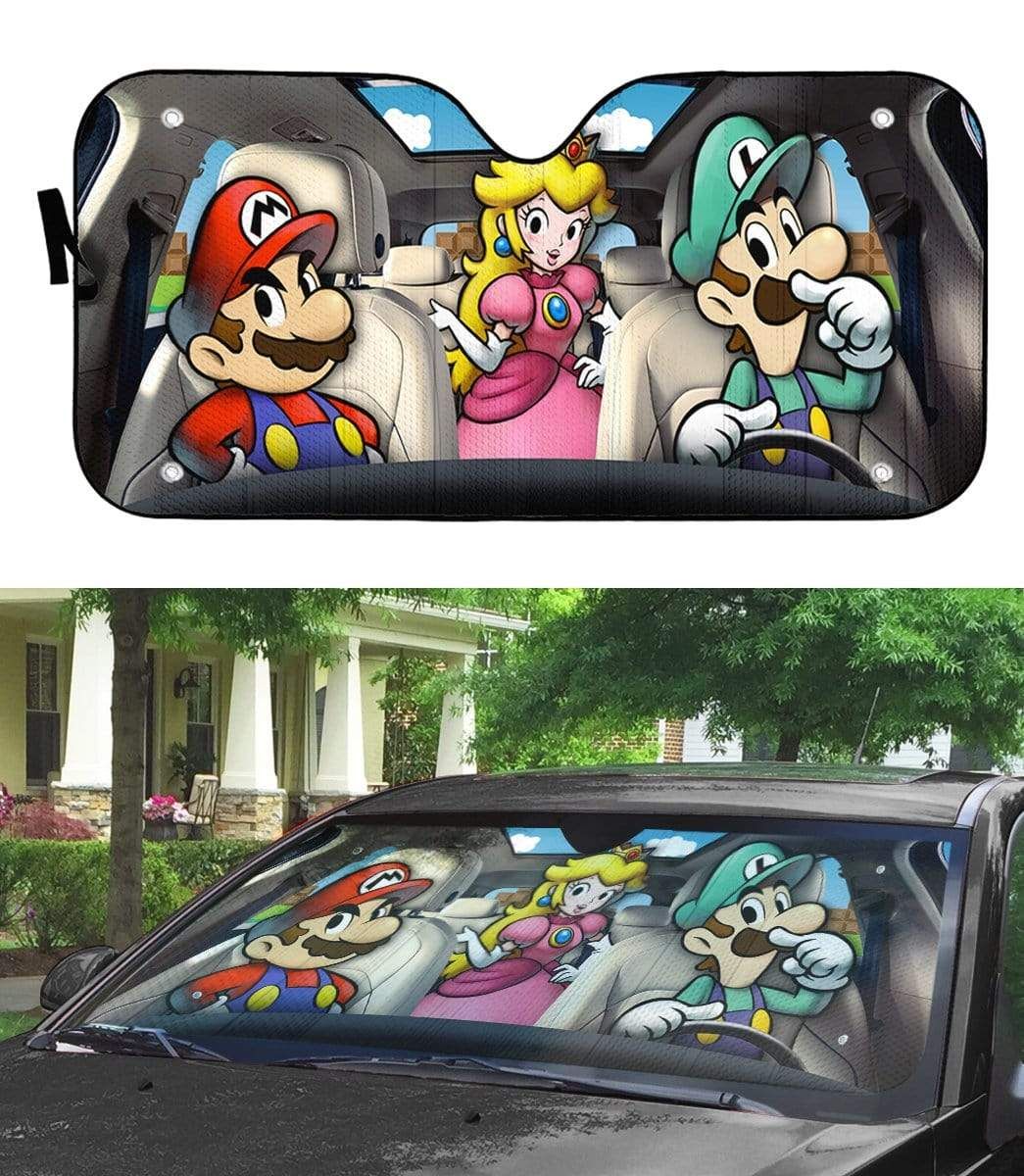 gearhumans 3D Mario Kart Custom Car Auto Sunshade GL11085 Auto Sunshade