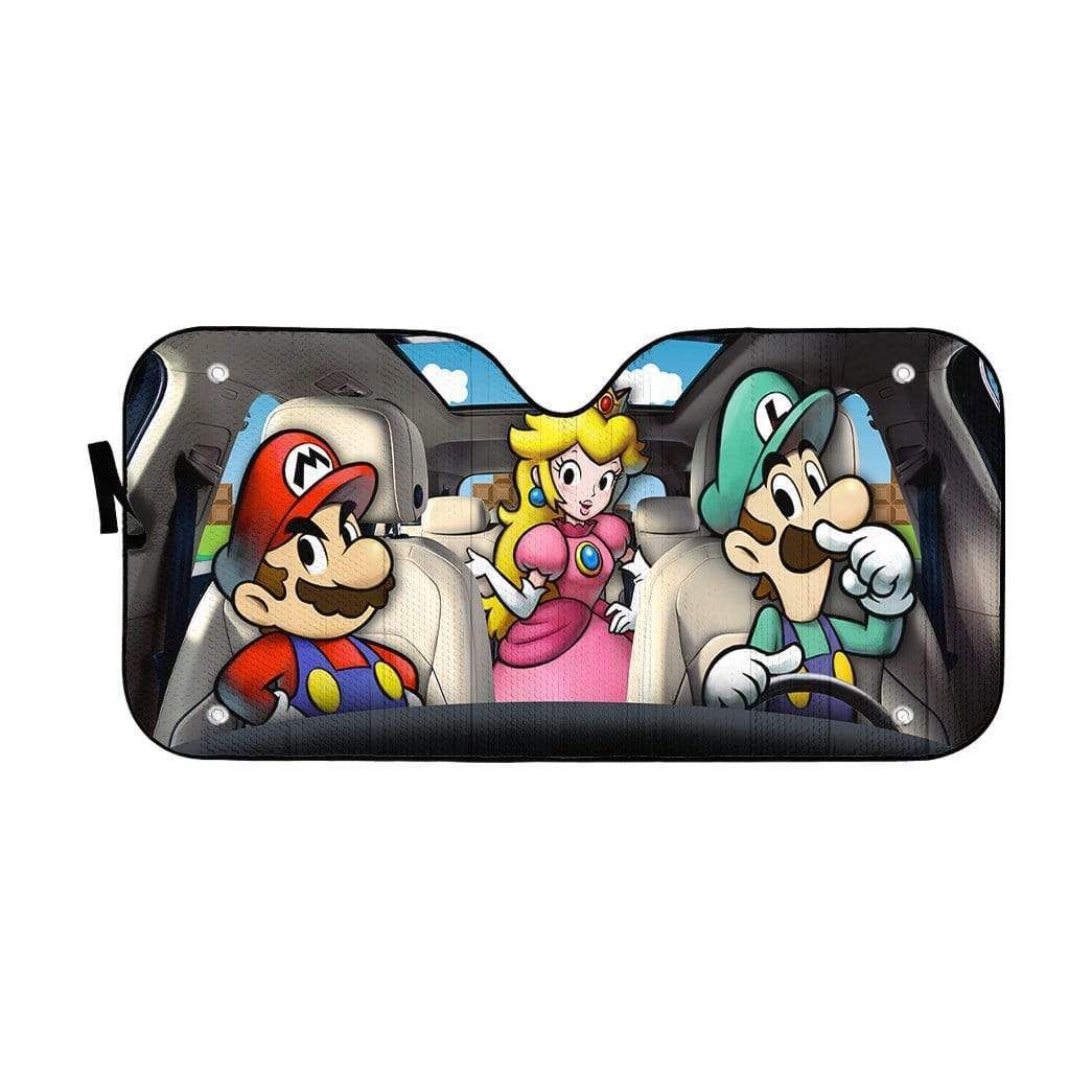 gearhumans 3D Mario Kart Custom Car Auto Sunshade GL11085 Auto Sunshade 57''x27.5''