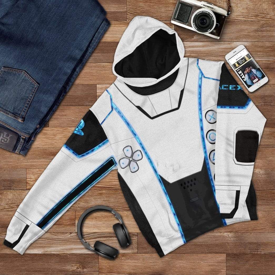 Gearhuman 3D PS5 Controller Spacesuit Custom Hoodie Apparel GW12066 3D Custom Fleece Hoodies