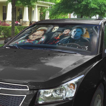 Gearhumans 3D Halloween Horror Custom Car Auto Sunshade