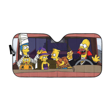 Gearhumans 3D The Simpsons Halloween Custom Car Auto Sunshade