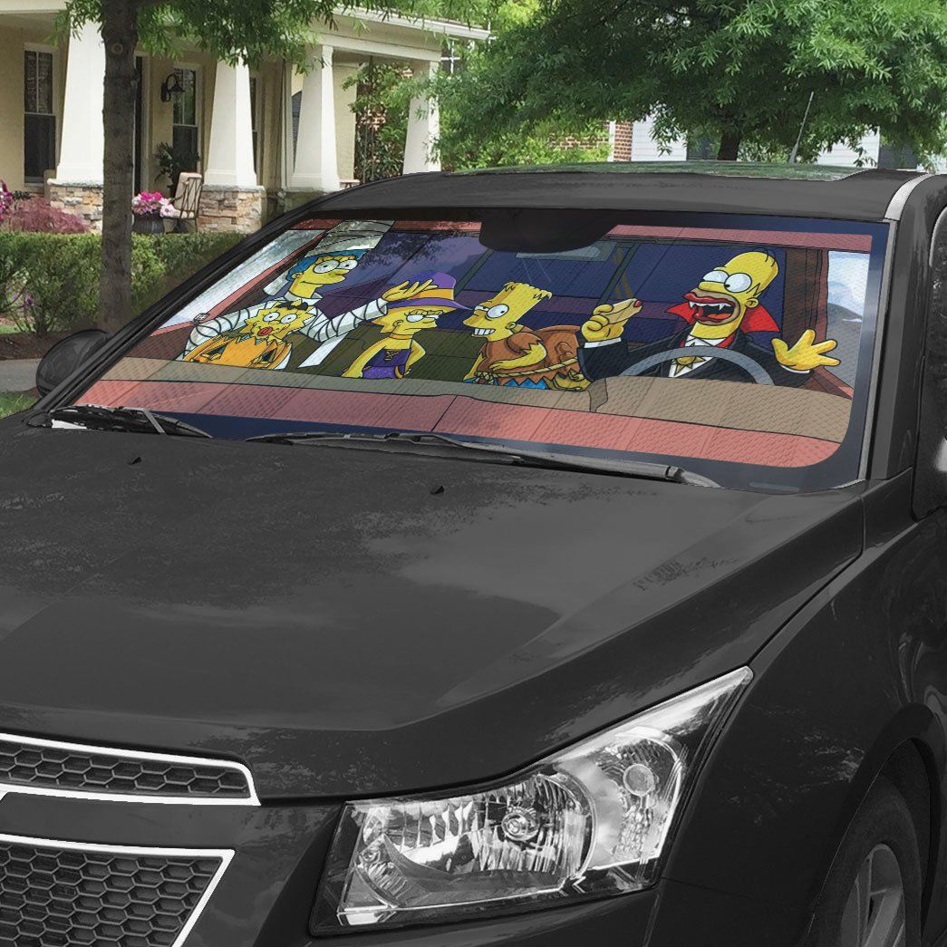 Gearhuman 3D The Simpsons Halloween Custom Car Auto Sunshade GW26088 Auto Sunshade