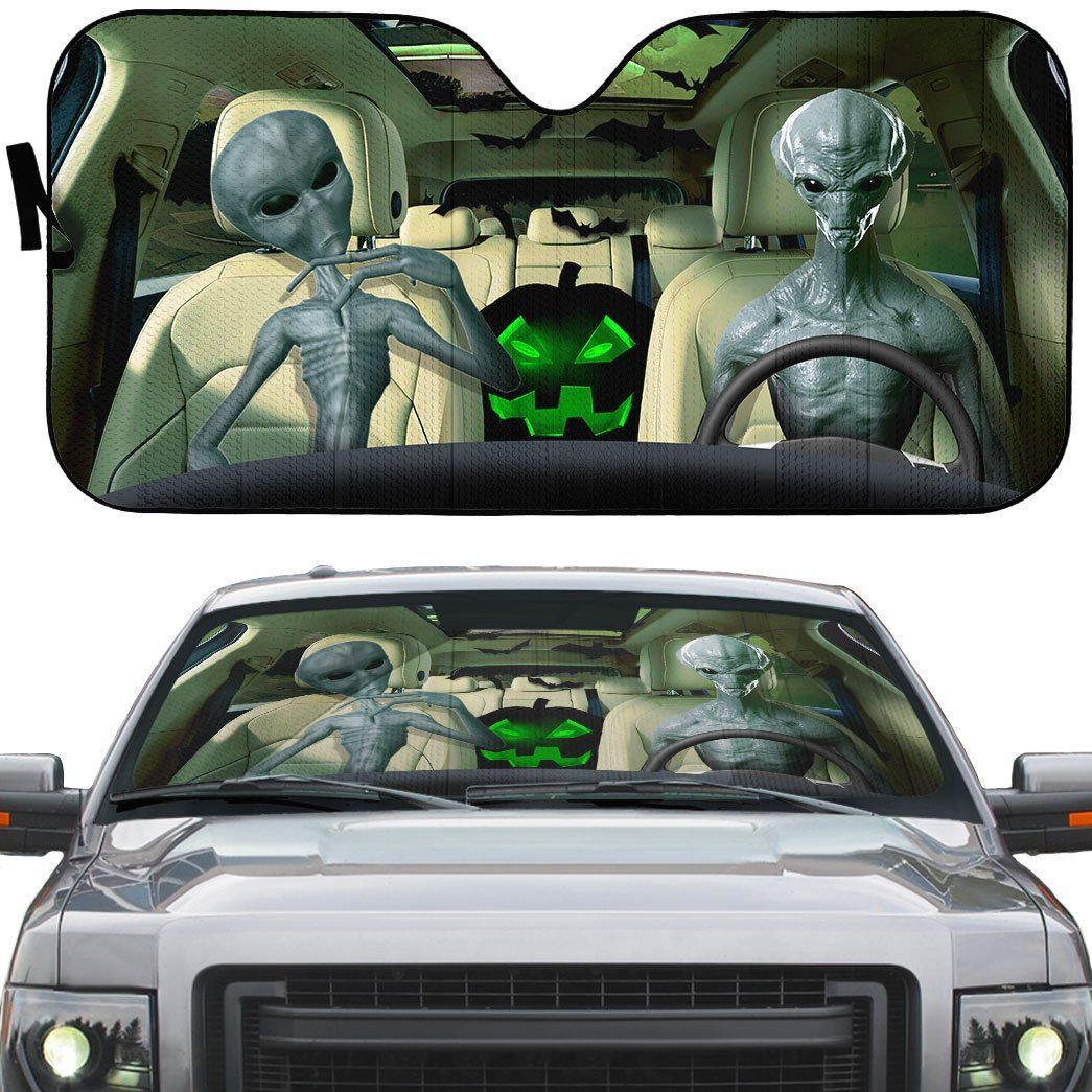 Gearhuman 3D Halloween Alien Custom Car Auto Sunshade GL240810 Auto Sunshade