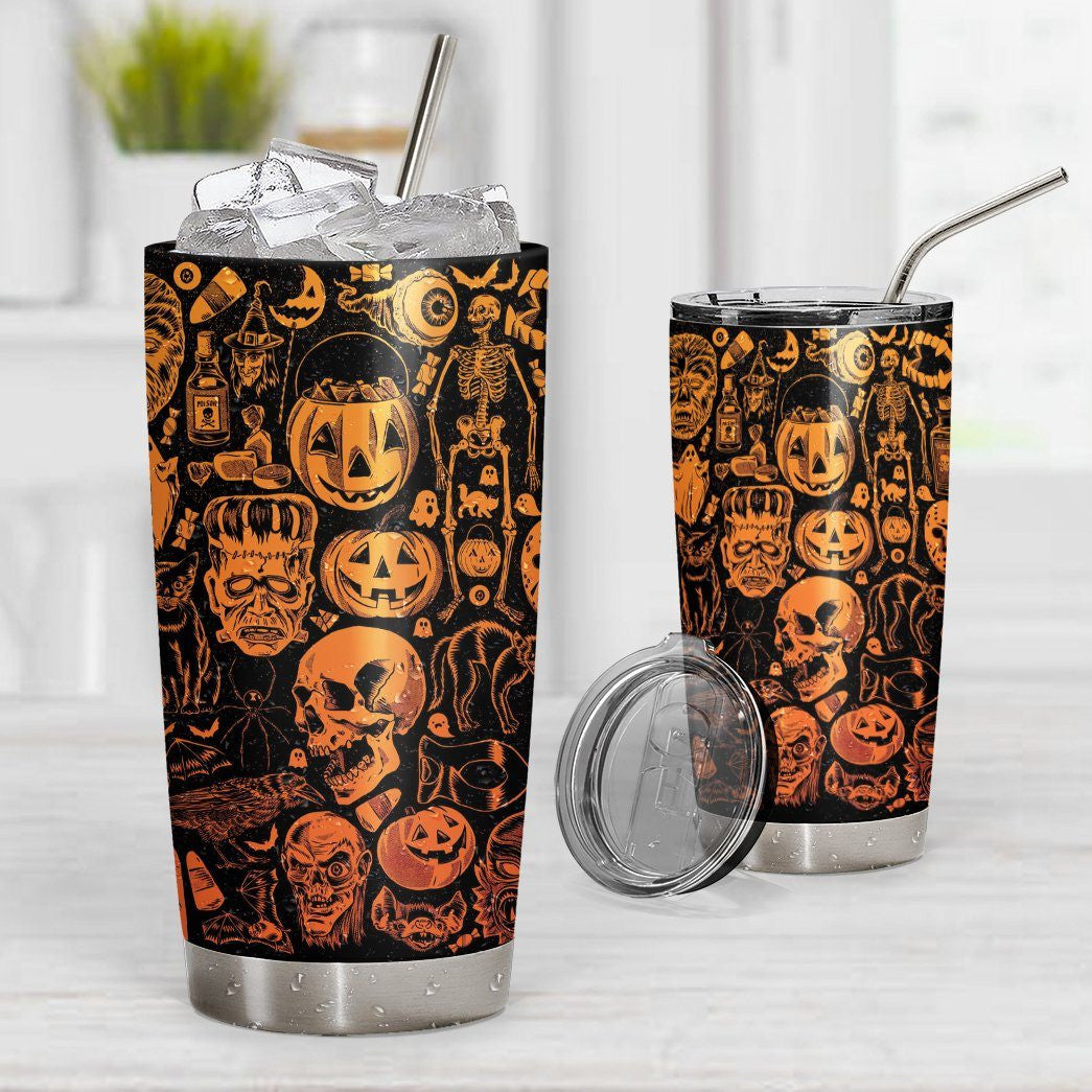 Gearhuman 3D Everyday Is Halloween Custom Design Vacuum Insulated Tumbler GW28088 Tumbler