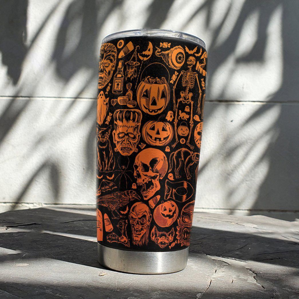 Gearhuman 3D Everyday Is Halloween Custom Design Vacuum Insulated Tumbler GW28088 Tumbler