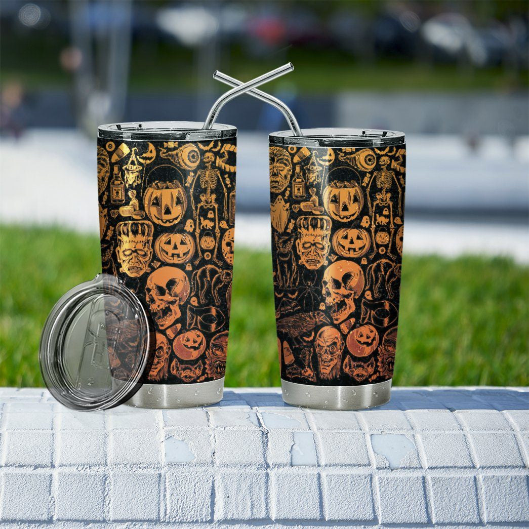 Gearhuman 3D Everyday Is Halloween Custom Design Vacuum Insulated Tumbler GW28088 Tumbler