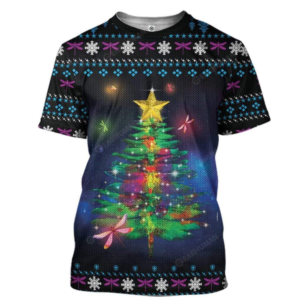 Ugly Dragonfly Christmas Tree Custom T-Shirts Hoodies Apparel AN-DT2811195 3D Custom Fleece Hoodies T-Shirt S