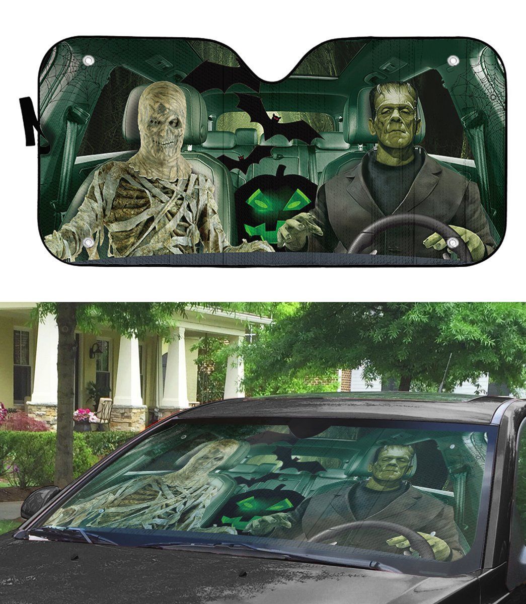 Gearhuman 3D Frankenstein And The Mummy Custom Car Auto Sunshade GW28087 Auto Sunshade
