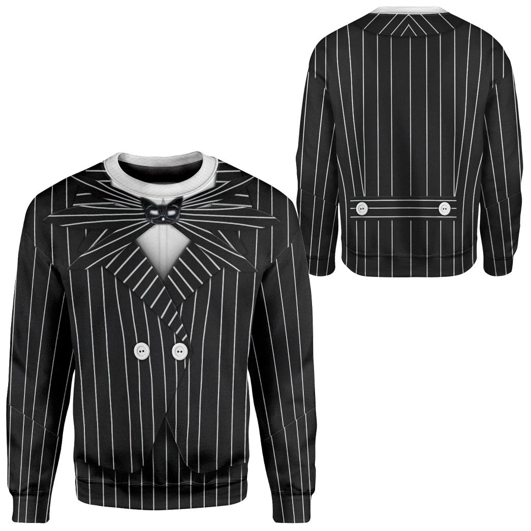 jack skellington dress shirt Gearhumans 3D Jack Skellington Halloween Cosplay Custom Sweatshirt App