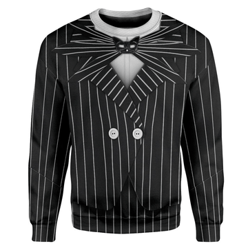 Gearhuman 3D Jack Skellington Halloween Cosplay Custom Sweatshirt Apparel GV21084 Sweatshirt Sweatshirt S
