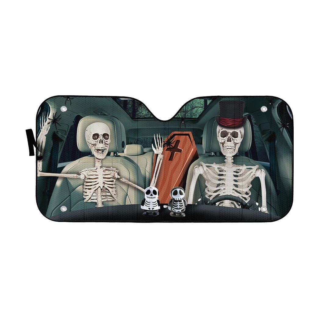 Gearhuman 3D Halloween Skeleton Custom Car Auto Sunshade GL24081 Auto Sunshade 57''x27.5''