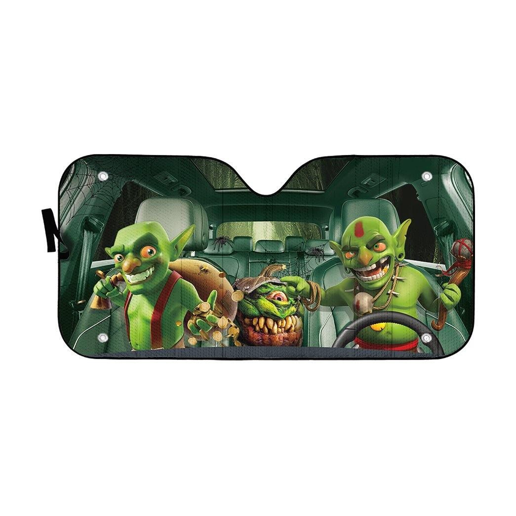 Gearhuman 3D Halloween Goblin Custom Car Auto Sunshade GL24088 Auto Sunshade 57''x27.5''