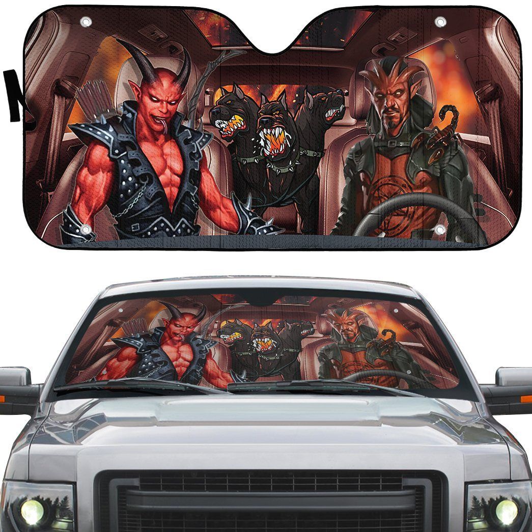 Gearhuman 3D Halloween Devil Custom Car Auto Sunshade GL24086 Auto Sunshade