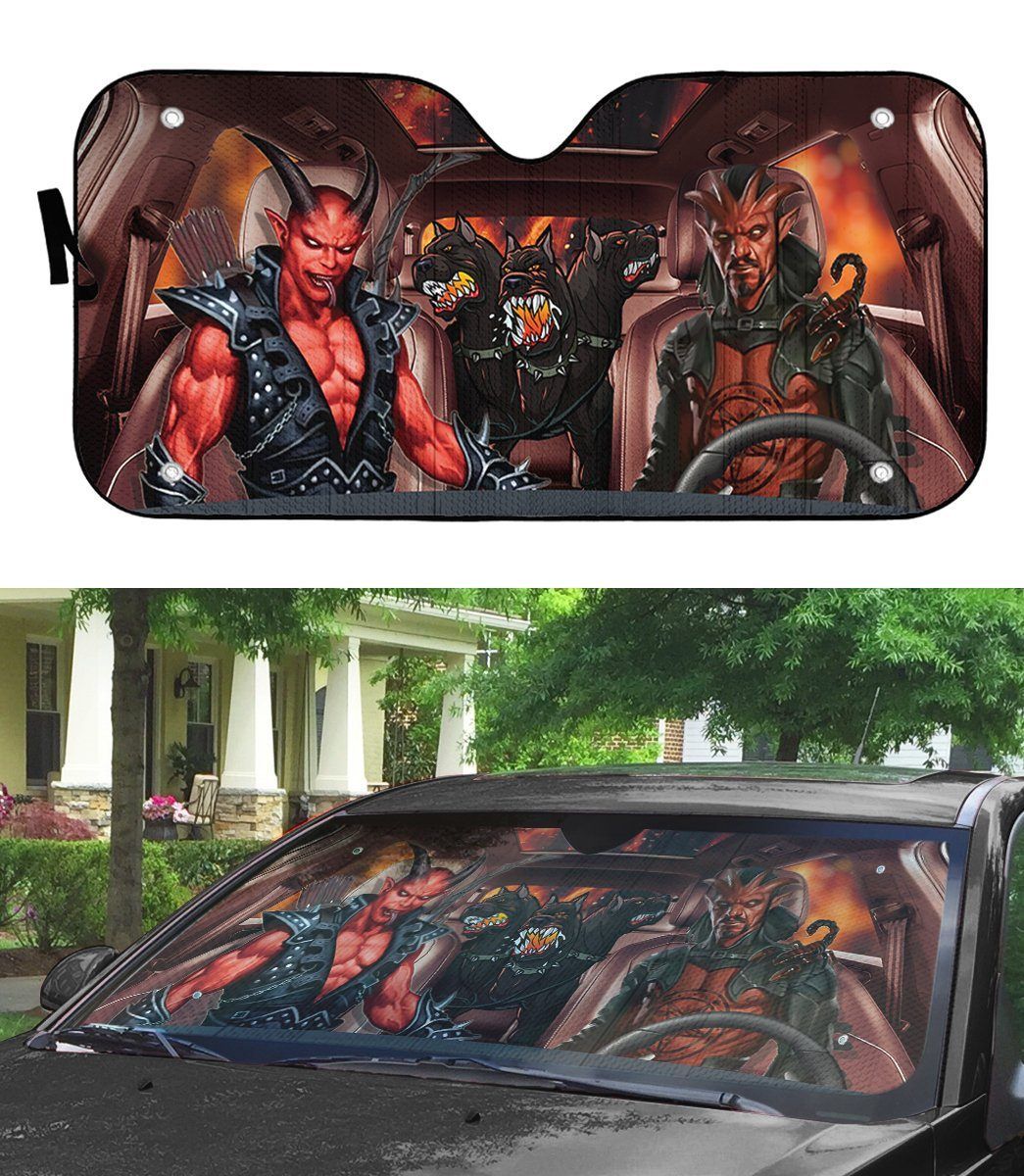 Gearhuman 3D Halloween Devil Custom Car Auto Sunshade GL24086 Auto Sunshade