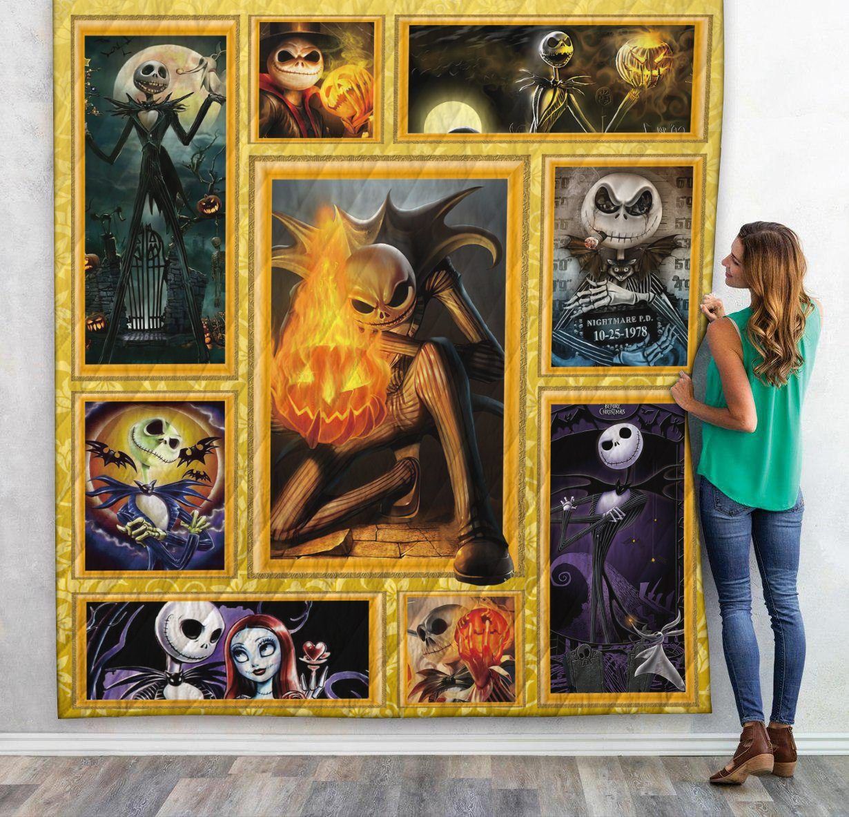 Gearhuman 3D Jack Skellington Halloween The Nightmare Before Christmas Custom Quilt GV20087 Quilt Quilt Twins