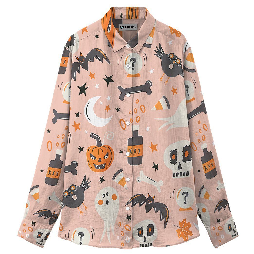 Gearhuman 3D Halloween Custom Linen Shirt GW05105 Linen Shirt Linen Shirt S