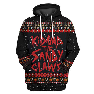 Gearhumans 3D Kidnap The Sandy Claws Ugly Custom Hoodie Apparel