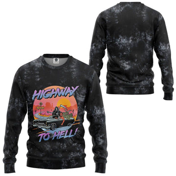 Gearhuman 3D Highway To Hell Custom Sweatshirt Apparel GW05103 Sweatshirt