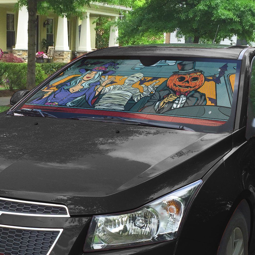 Gearhuman 3D Halloween Pop Art Custom Car Auto Sunshade GW17094 Auto Sunshade